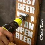 Wood Sign With Beer Bottle Opener With Easy To..