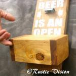Wood Sign With Beer Bottle Opener With Easy To..