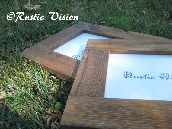 Set Of 2 8x10 Rustic Frames Made Of Reclaimed Wood